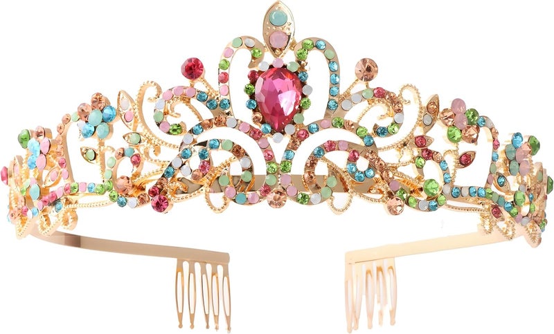 AXX Princess Crown for Women, Crystal Queen Tiaras for Girls Bridal Hair Accessories Gifts for Birthday Wedding Prom, Bridal Party, Pageant, Halloween Christmas Costume - Image 1